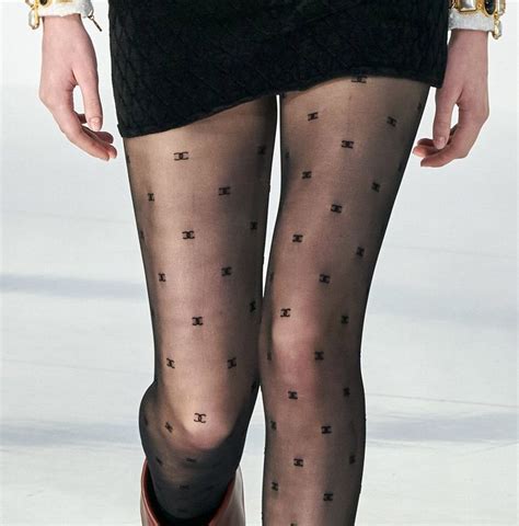 chanel sheer leggings